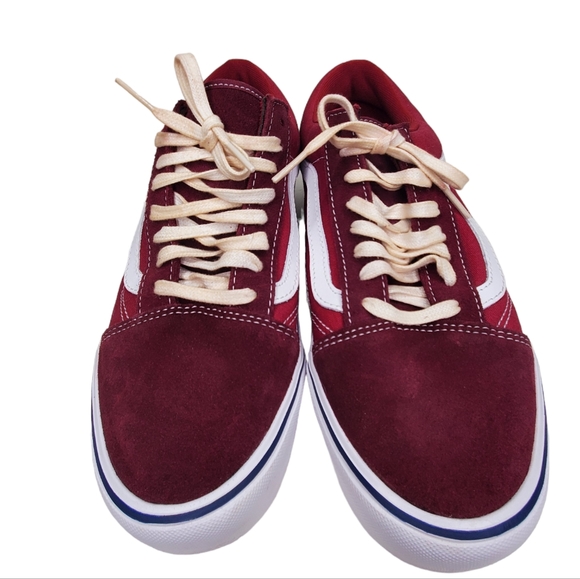 VANS Ultrarange Low Cut Red Suede Leather Canvas Sneakers Men's Sz 10 500383 - Picture 3 of 9